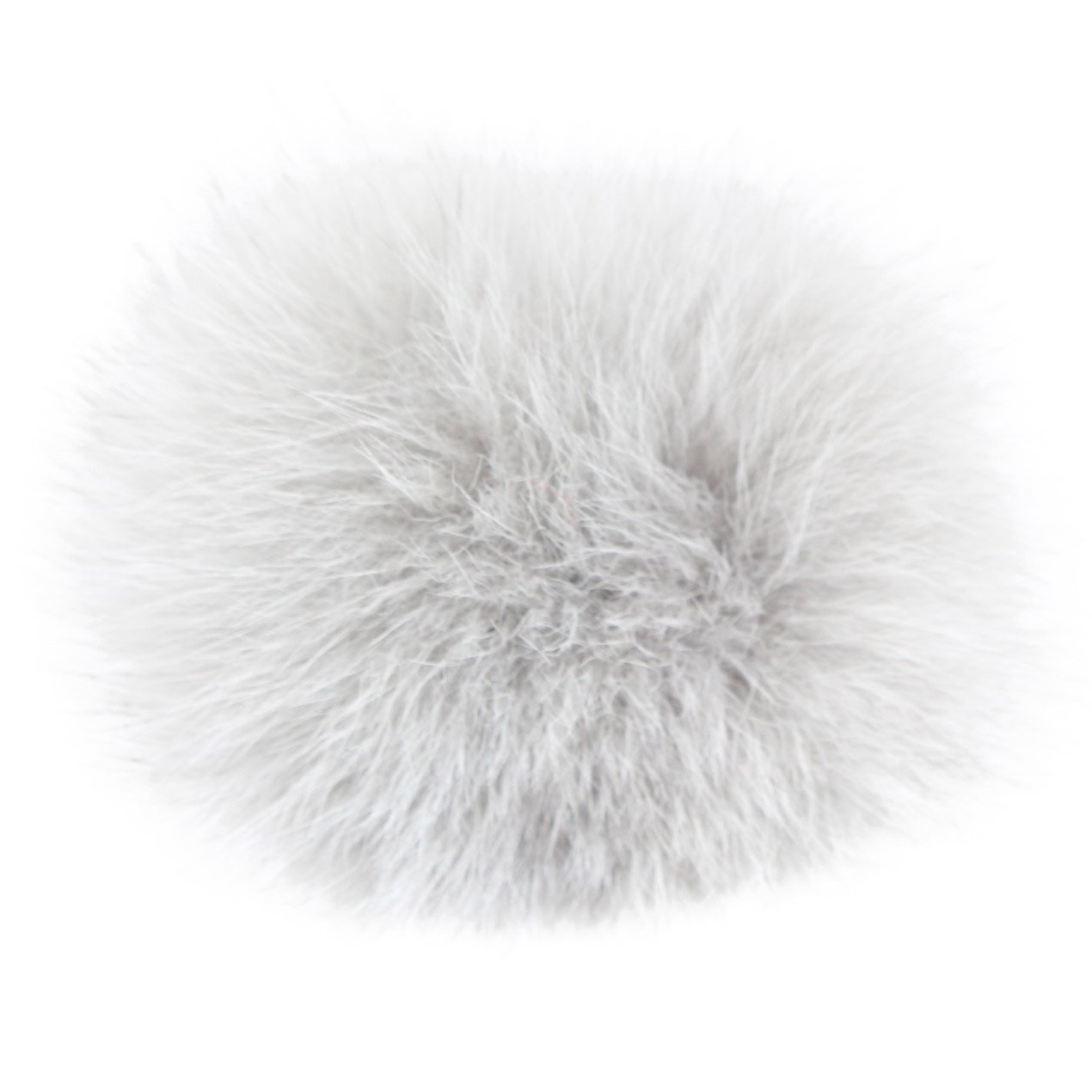 Fox fur pompoms approx. 8cm, with press stud