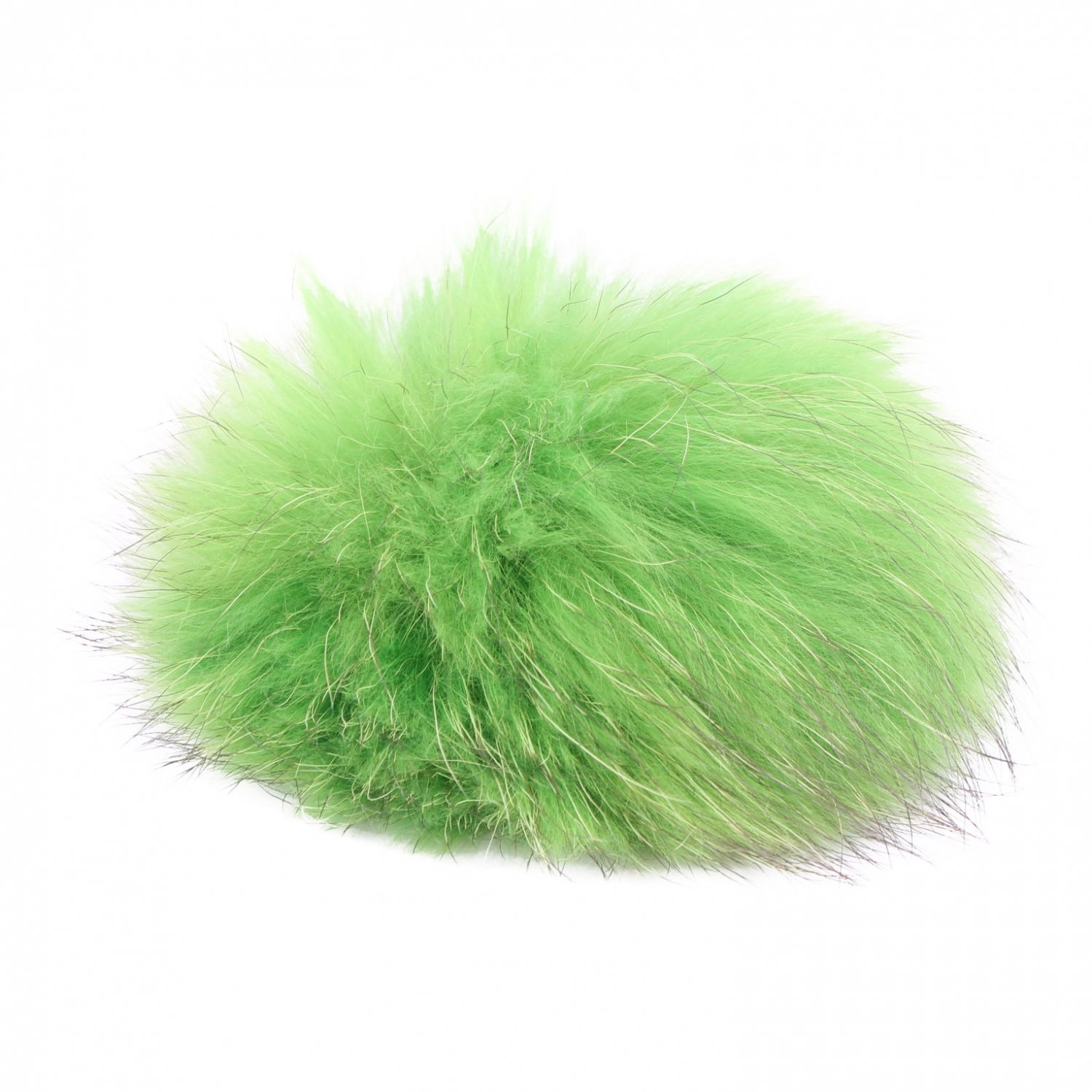 Pompon en fourrure de raton-laveur Finlandais avec bouton-poussoir - Approx. 12cm 