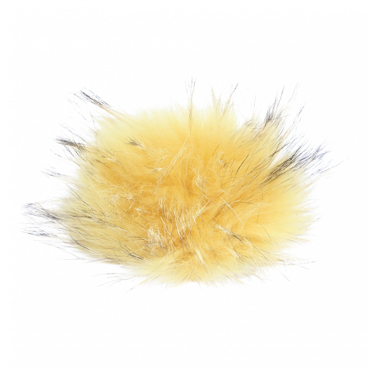 Pompon en fourrure de raton-laveur Finlandais avec bouton-poussoir - Approx. 12cm 