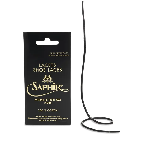 Shoe laces round medium glossy - Saphir Medaille d'or