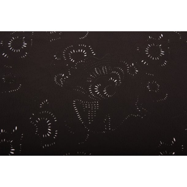 Lams nappa laser design zwart 0,6-0,7 mm ca. 6 qfs