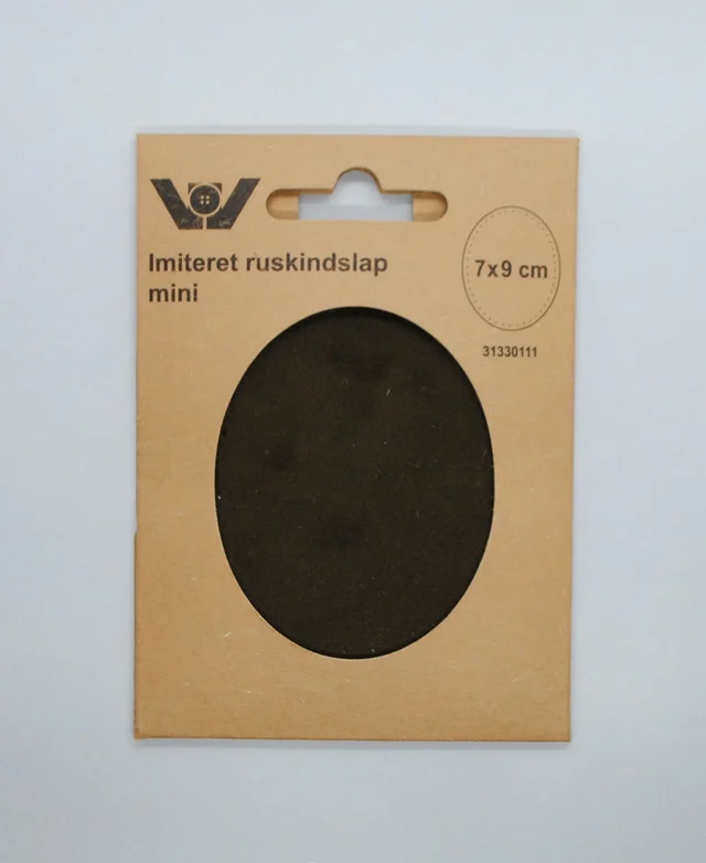 Mini oval faux suede patches with holes