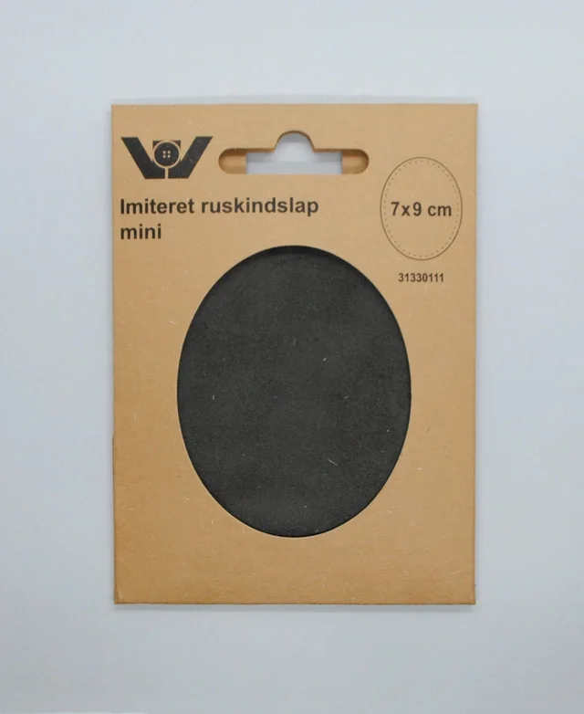 Mini oval faux suede patches with holes