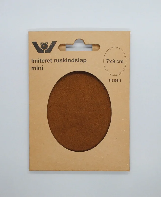 Mini oval faux suede patches with holes