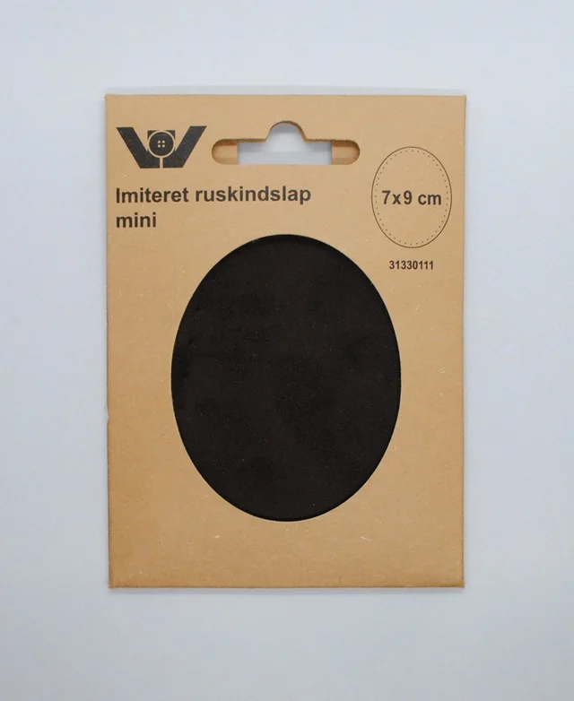 Mini oval faux suede patches with holes