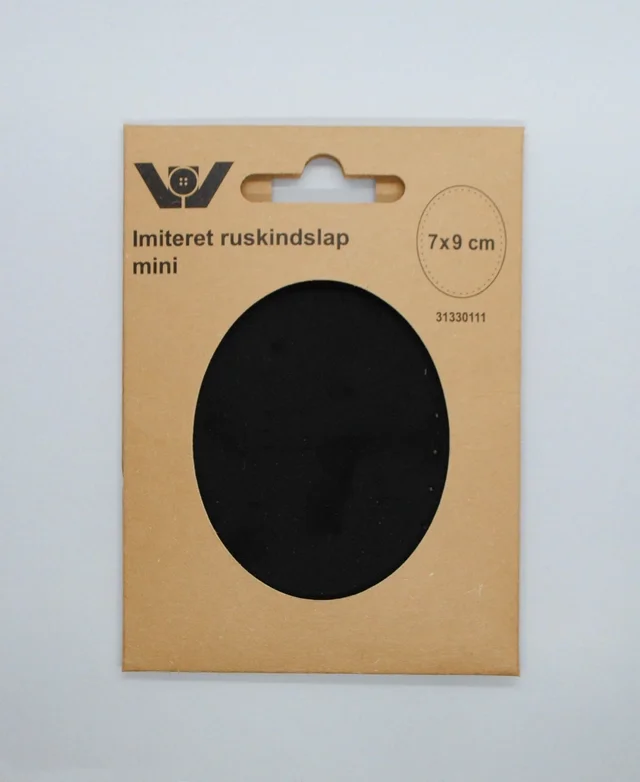 Mini oval faux suede patches with holes