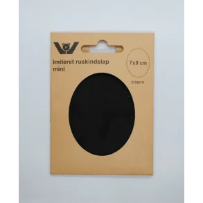 Mini oval faux suede patches with holes