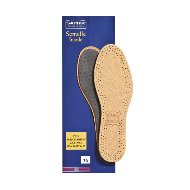 LEATHER &amp; CHARCOAL INSOLES