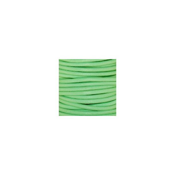 Corde ronde en cuir 1,5m&egrave;tre - 2mm Mint 1 pcs