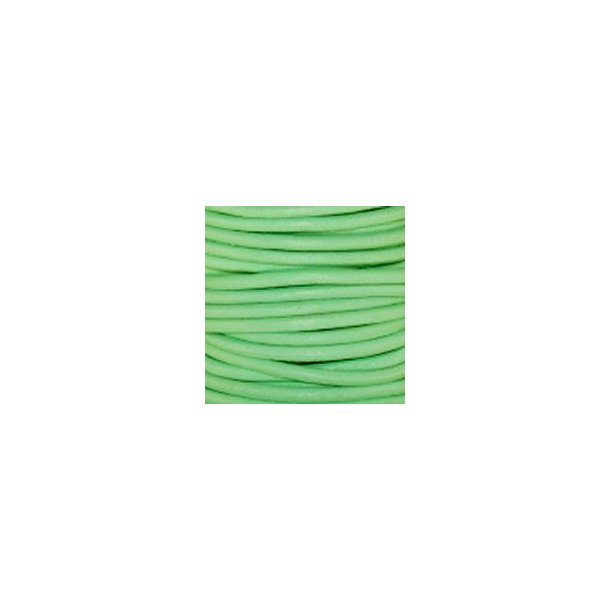 Ronde lederen koord 1,5 meter - 2mm Mint 1 stuks
