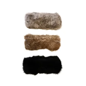 Headband knitted rex rabbit 9cm