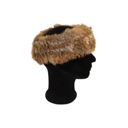 Headband knitted rex rabbit 9cm