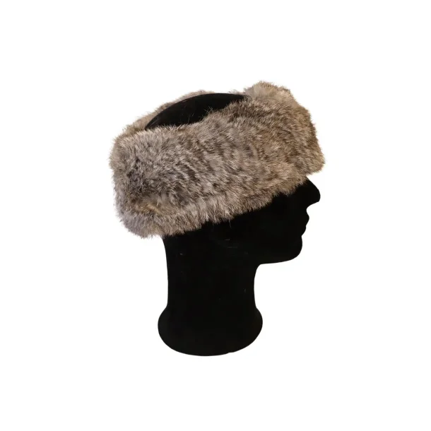 Headband knitted rex rabbit 9cm