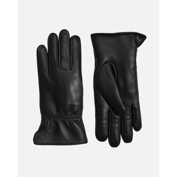 Damehandske med ruskindsapplikation og foer af rulam