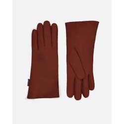 Damehandske i bldt lammeskind med uldfoer - klassisk