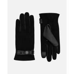 Herrehandske i uldstrik/lammeskind 