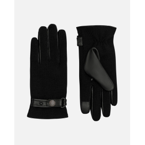 Herrehandske i uldstrik/lammeskind 