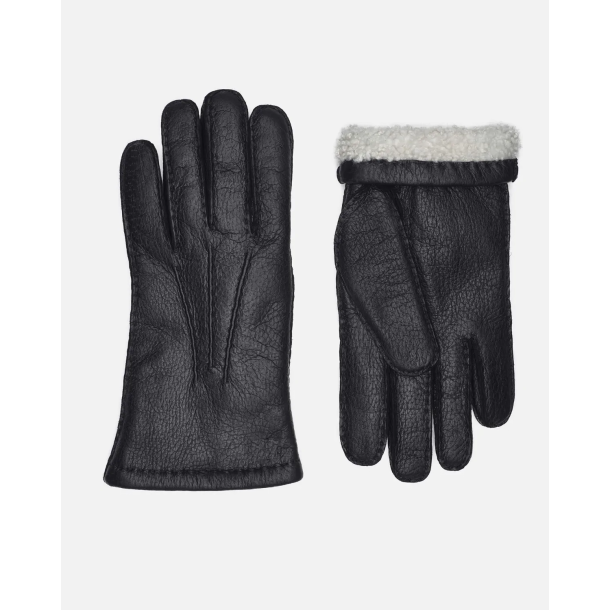 Gloves in soft peccary with lambskin linning - Men's
