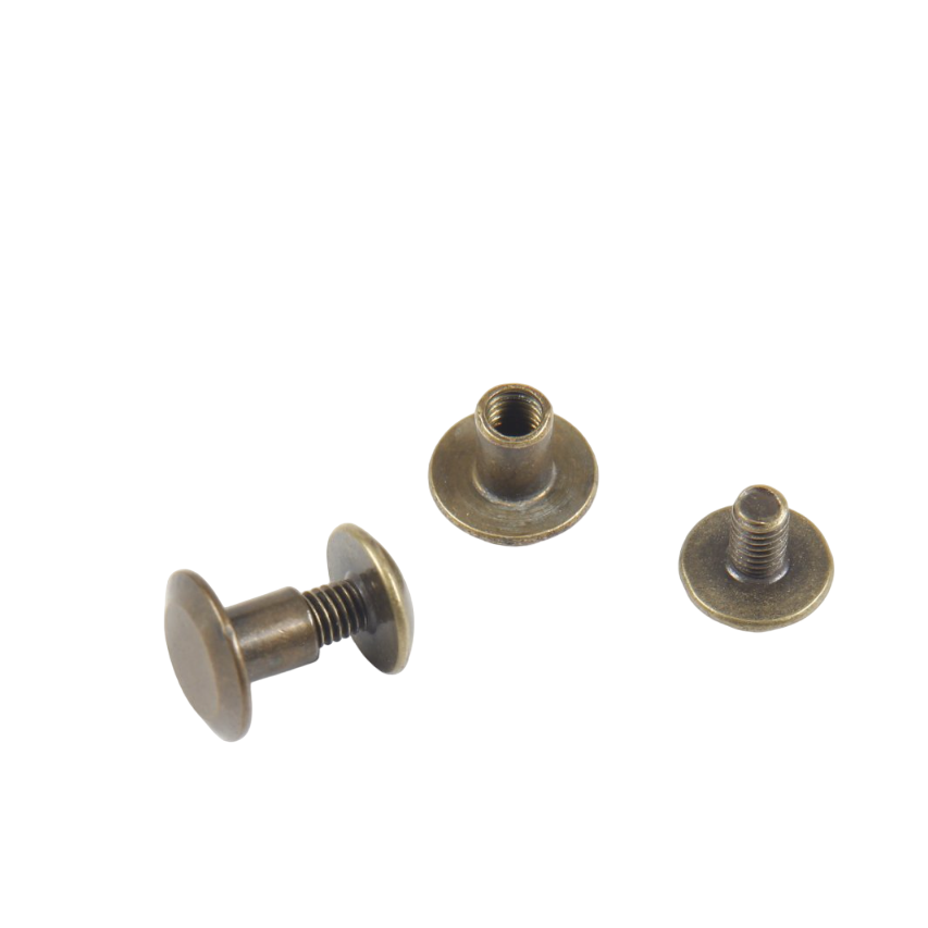 Vis chicago laiton H9mm 5x3mm