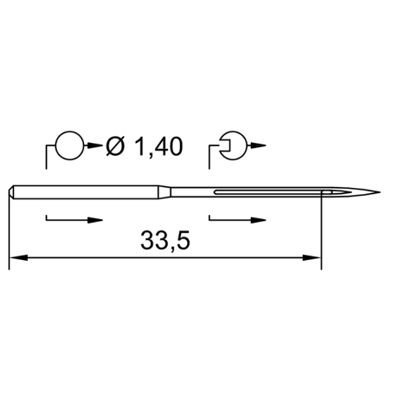 Furrier Machine needles 459R - 10pcs - Schmetz