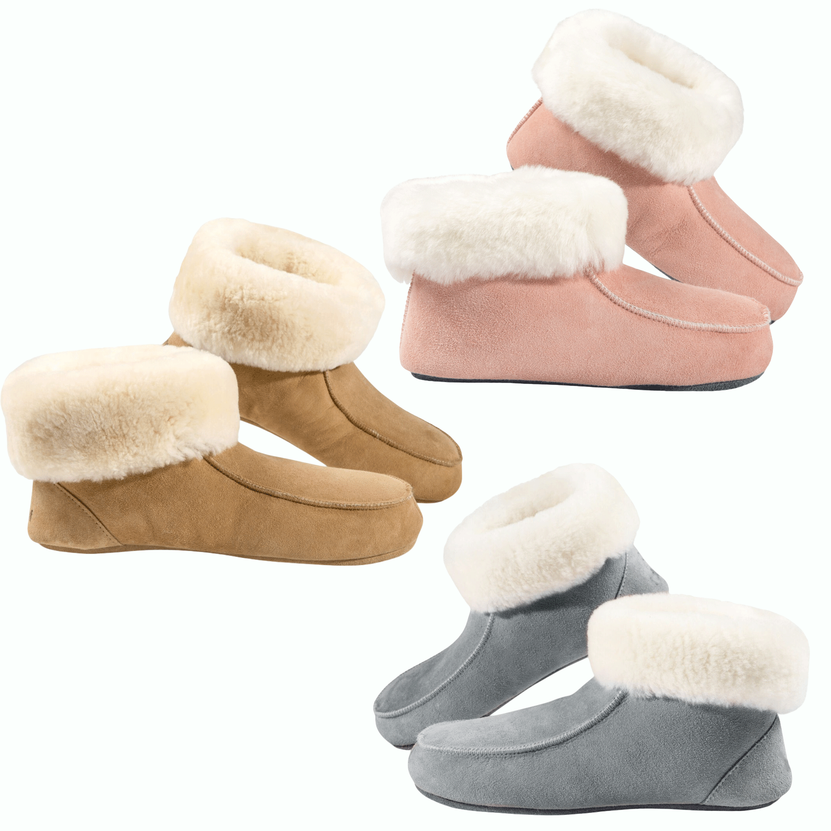 Pantoufle en peau de moutons  - tailles 25-48