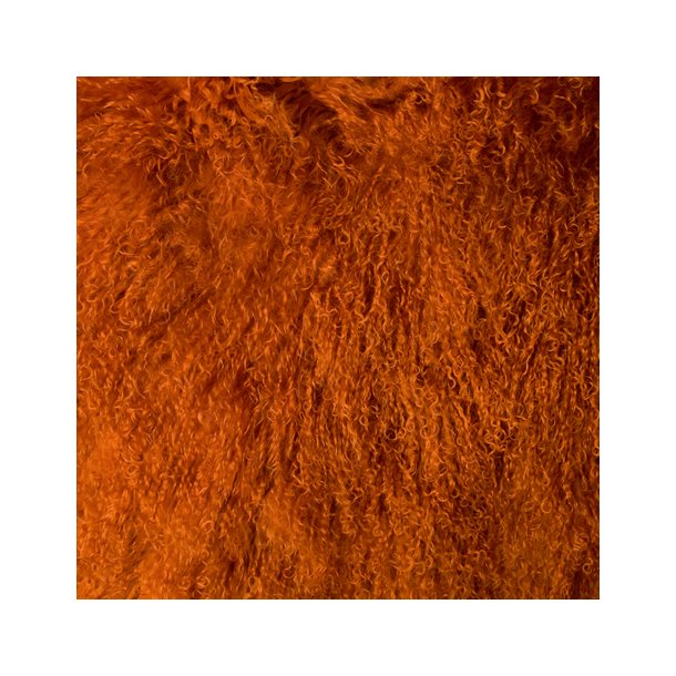 Tibetplader / Tibetansk lammeskind - ca. 110x60cm 120x60cm Orange