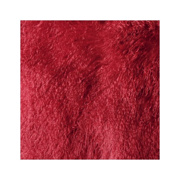 Peau d'agneau Tibtain carre (plusieurs couleurs) -  Environ. 110x60cm 120x60cm Rouge