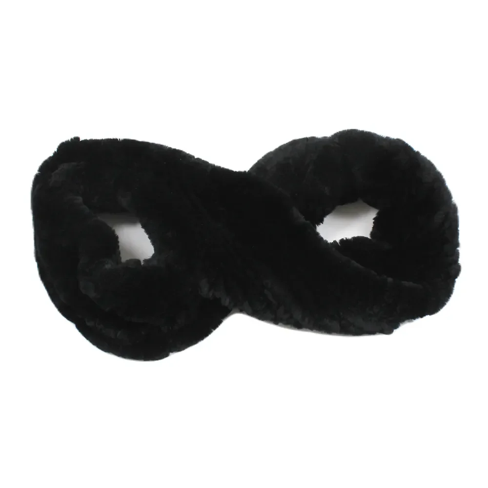 Tube-scarf knitted rex rabbit stretch 130x14cm 