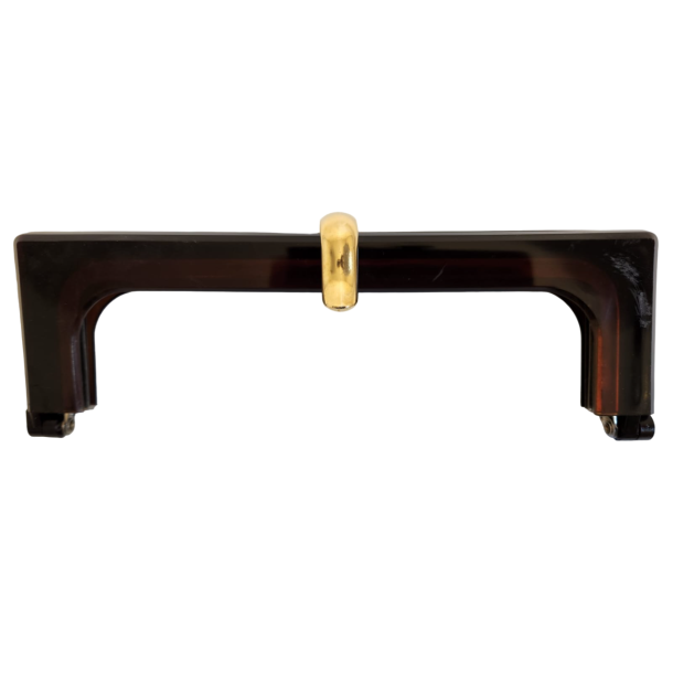 Horn taskebøjle med guld lås