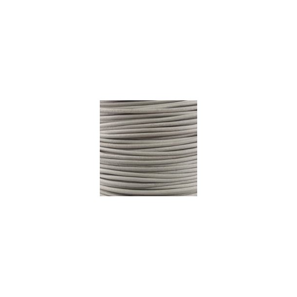 Ronde lederen koord 1,5 meter - 2mm Wit 1 stuks