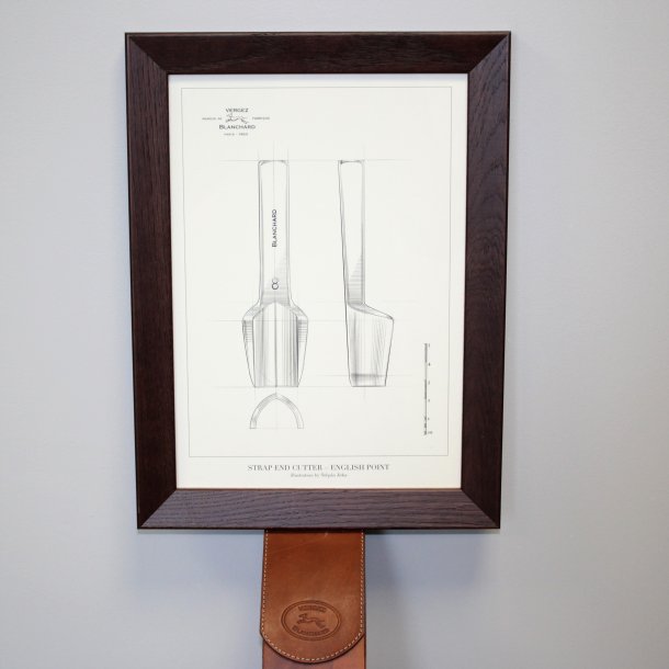 ENGLISH POINT STRAP END CUTTER A4 POSTER - ENGELS PUNT RIEM EINDE SNIJDER A4 POSTER - Blanchard