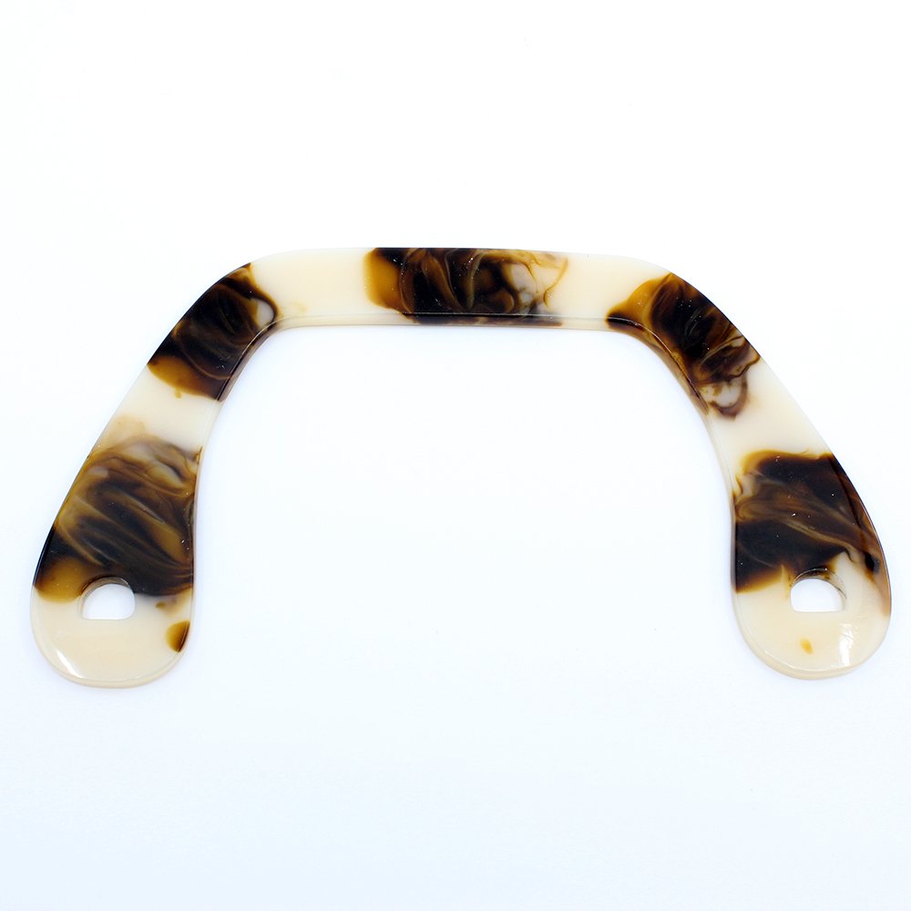 2 Tortoise Shell D Rings for Purses, Bag Handles and Hardware, Acrylic