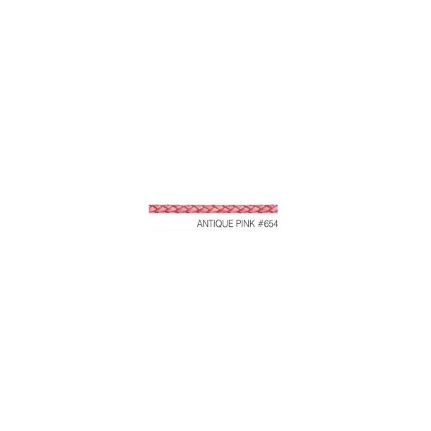 Flettet rund bolosn�re Antik rosa 3,0mm 10 meter