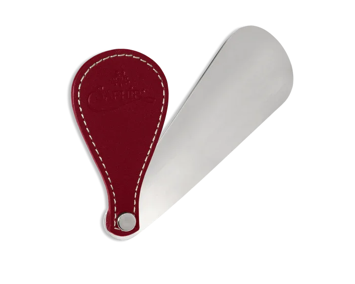 Schoenlepel metaal en leer 19,5cm - Saphir Mdaille d'or