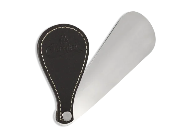 Schoenlepel metaal en leer 19,5cm - Saphir Mdaille d'or