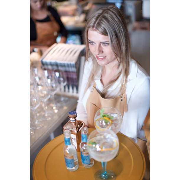 Forklde i skind/lder med lomme  - Hndlavet