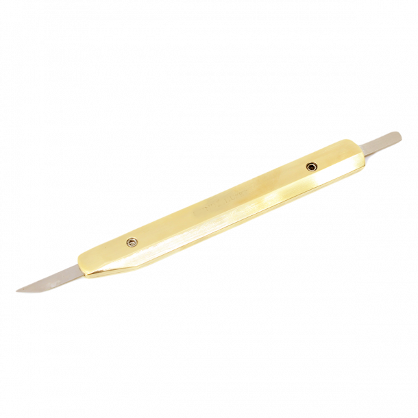Platt kniv och mssingsskida inkl. blad 14 cm- LINDISPENSABLE