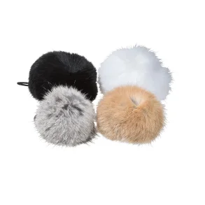Rabbit fur pompoms approx. 8 cm