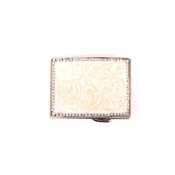 Buckle w/diamonts pink 40mm