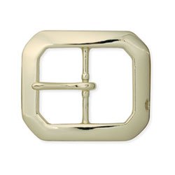 Center bar buckle, clipped corner, 38mm
