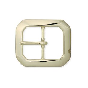 Center bar buckle, clipped corner, 38mm