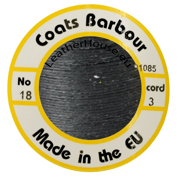 Fil en lin Barbour avec de la cire 18/5 d'paisseurs noir 100 m&egrave;tres