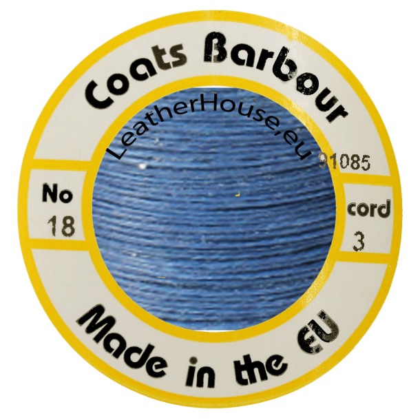 Fil en lin Barbour avec de la cire 18/5 d'paisseurs bleu 100 m&egrave;tres