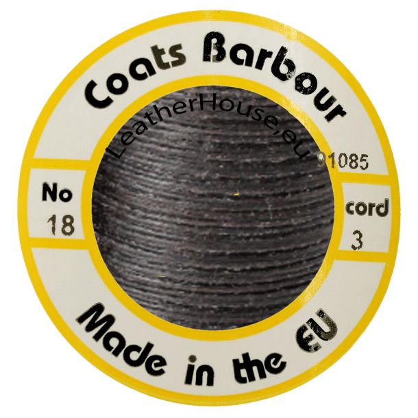 Fil en lin Barbour avec de la cire 18/5 d'paisseurs Marron fonc&eacute; 100 m&egrave;tres