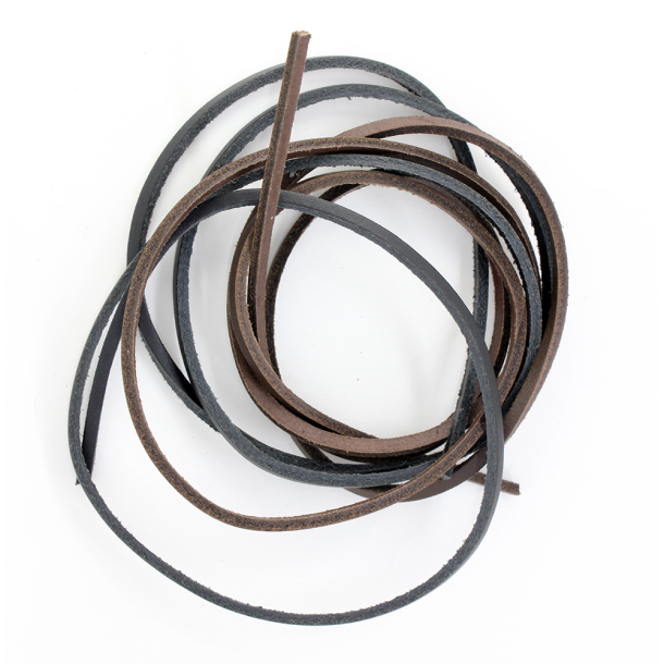 Lacet en cuir carr - 1,2 mtre