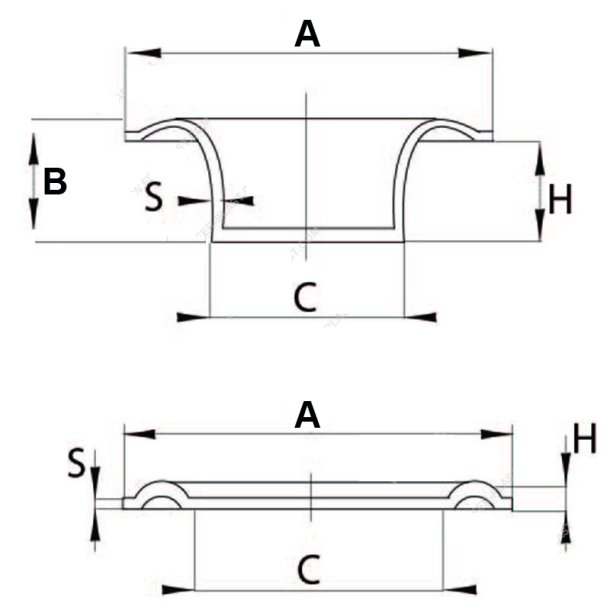 Washer for eyelets nickle.