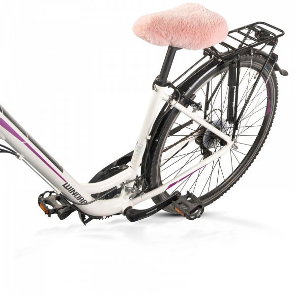 Selle de vlo couverte en fourrure d'agneau