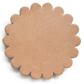 Leather Scalloped Concho Rosettes 45mm