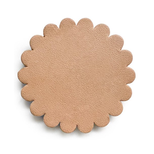Leather Scalloped Concho Rosettes 45mm