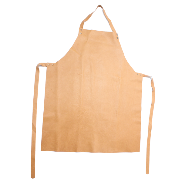 Leren schort Gouden